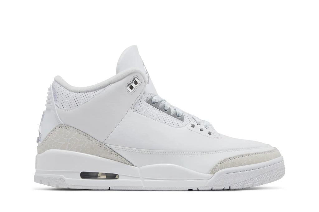 Jordan 3 Retro 'Pure Money' 2025 - White Metallic Silver Reissue