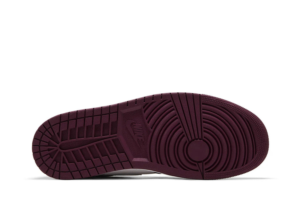 Jordan 1 Retro High OG Bordeaux - Iconic Leather Sneaker with Metallic Silver