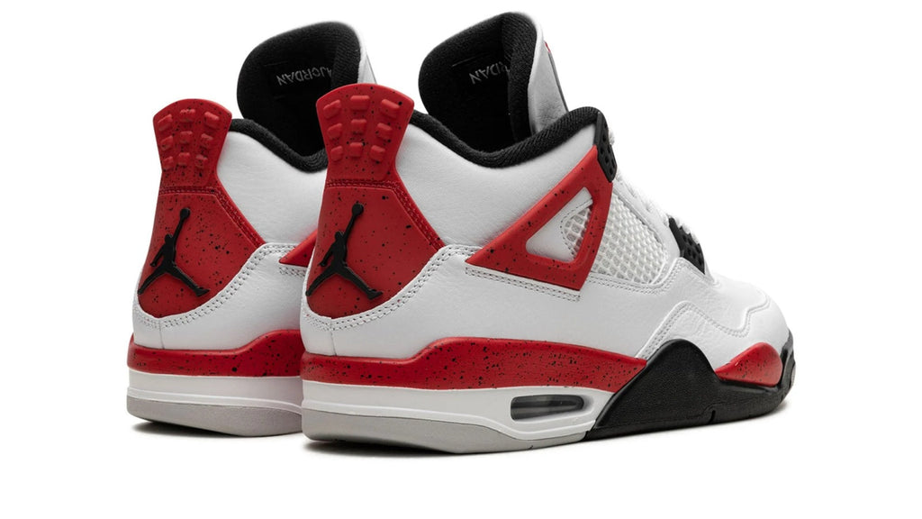 Air Jordan 4 Retro "Red Cement" - Classic Basketball Style with Fire Red Accents