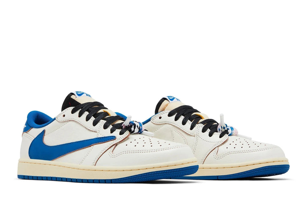Fragment Design x Travis Scott x Jordan 1 Low OG SP Sail Military Blue - Exclusive Collab