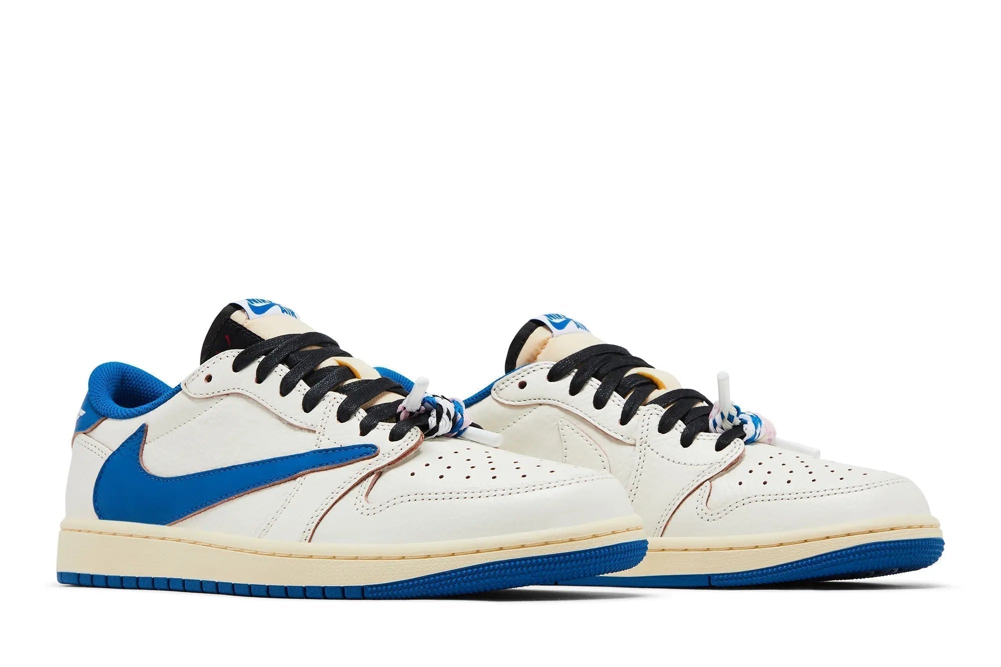 Fragment Design x Travis Scott x Jordan 1 Low OG SP Sail Military Blue - Exclusive Collab