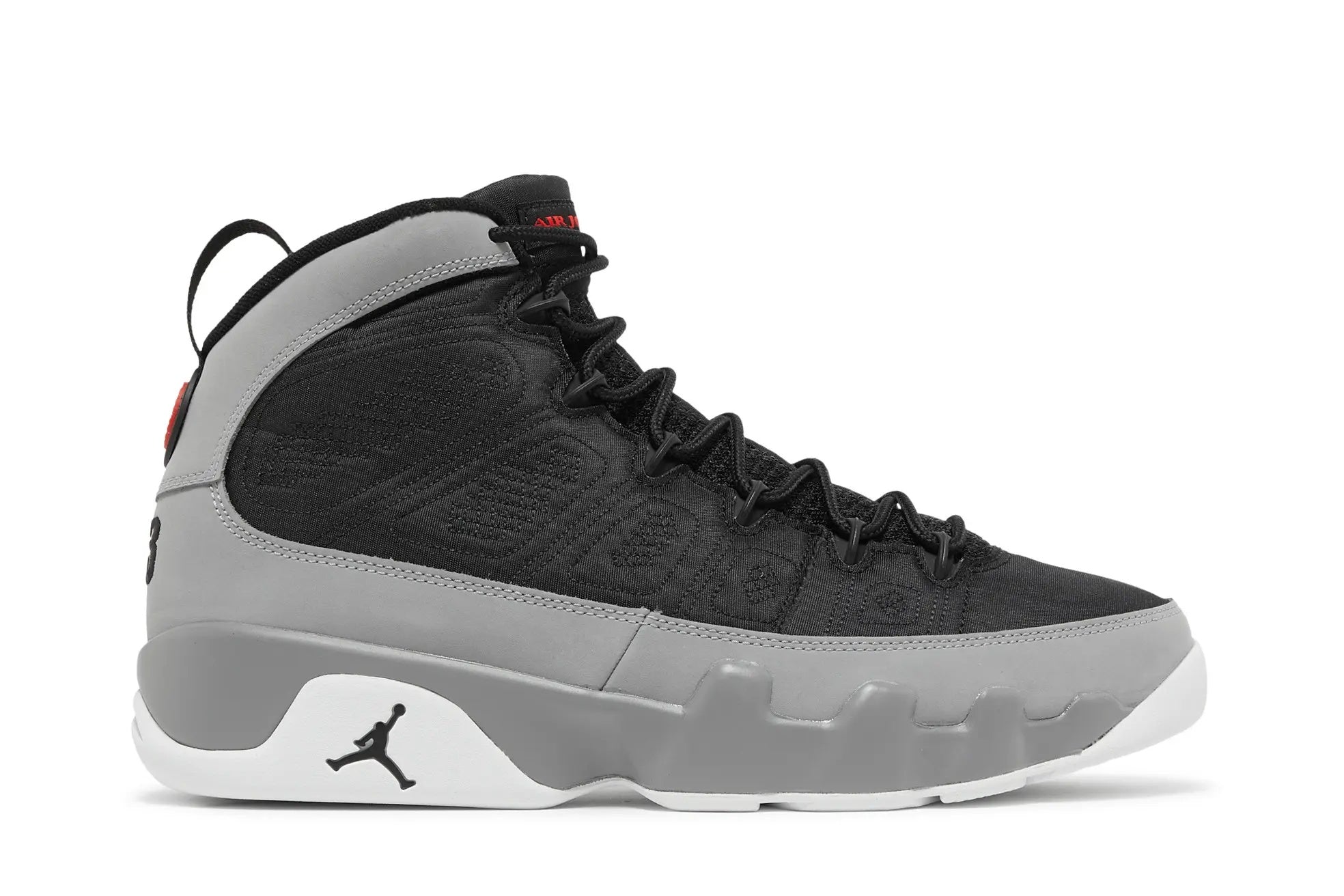 Air Jordan 9 Retro Particle Grey - Classic Basketball Style with Red Accents