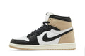 Women's Air Jordan 1 Retro High OG 'Latte' - Classic Black & Tan Leather Sneaker