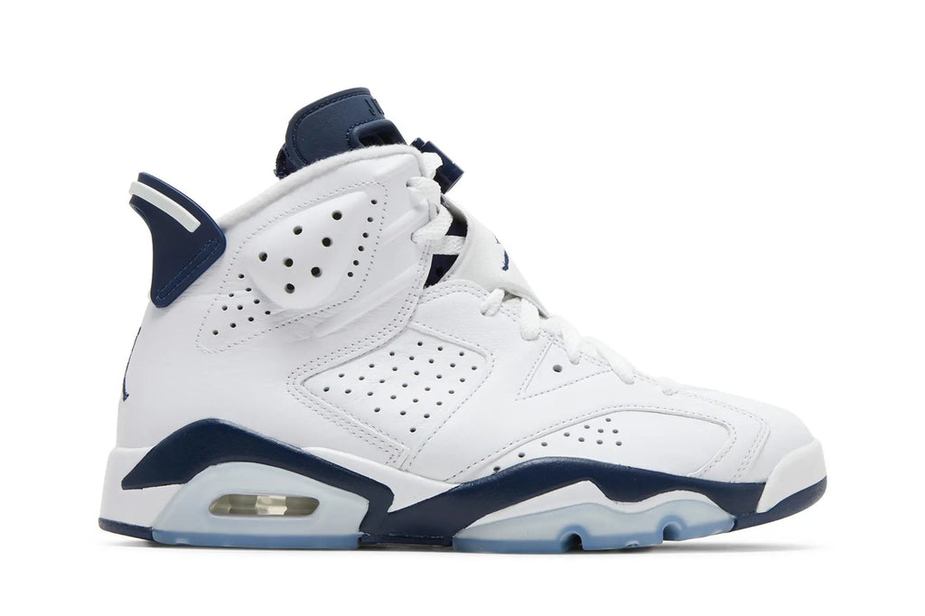 Jordan 6 Retro 'Midnight Navy' 2022 - White & Navy Blue Classic Sneaker