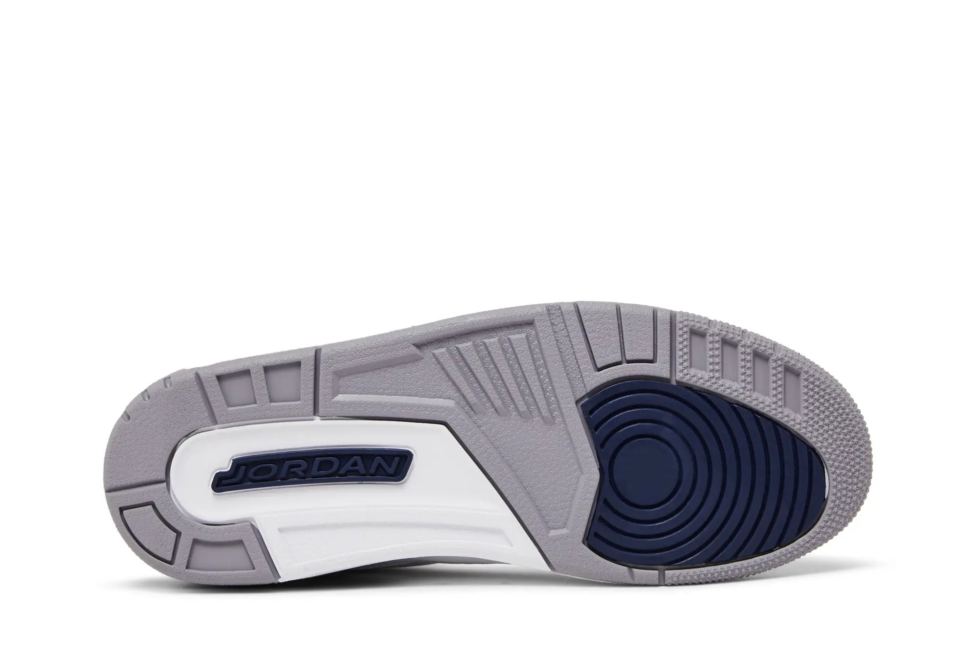 Air Jordan 3 Retro 'Midnight Navy' - Classic White Leather with Elephant Print