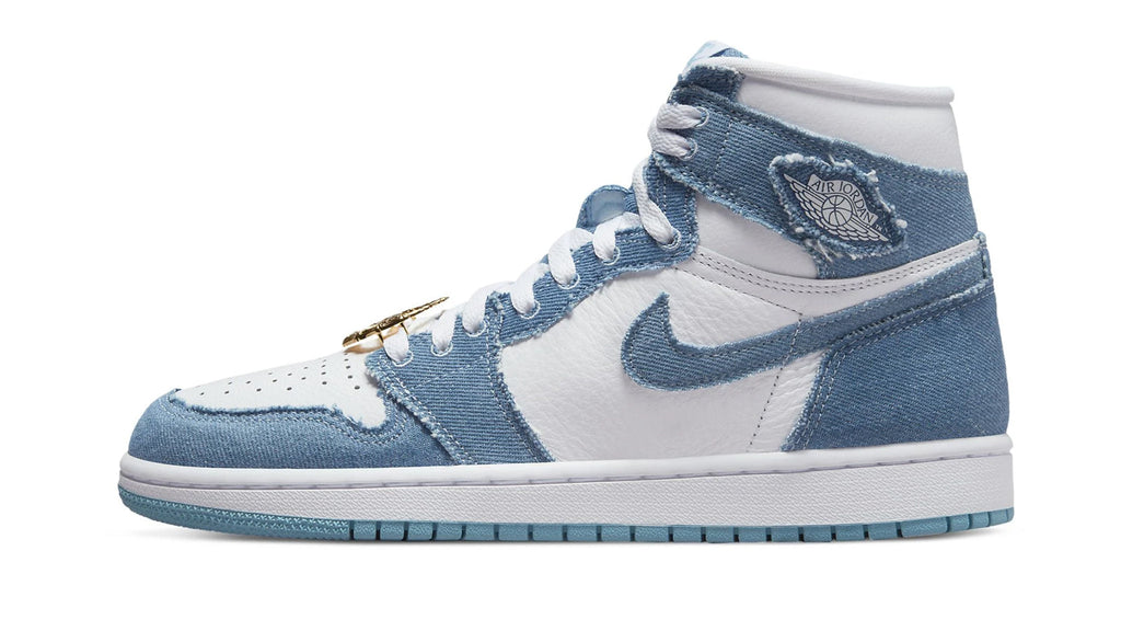 Women's Air Jordan 1 High OG Denim - Vintage Basketball Style with Frayed Denim Overlays