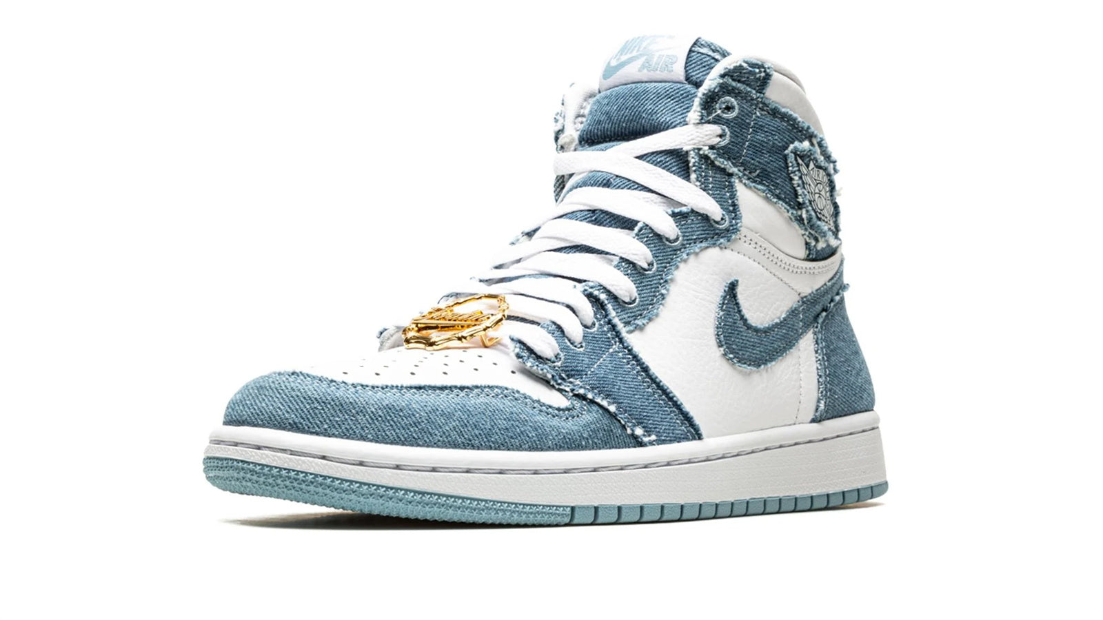 Women's Air Jordan 1 High OG Denim - Vintage Basketball Style with Frayed Denim Overlays