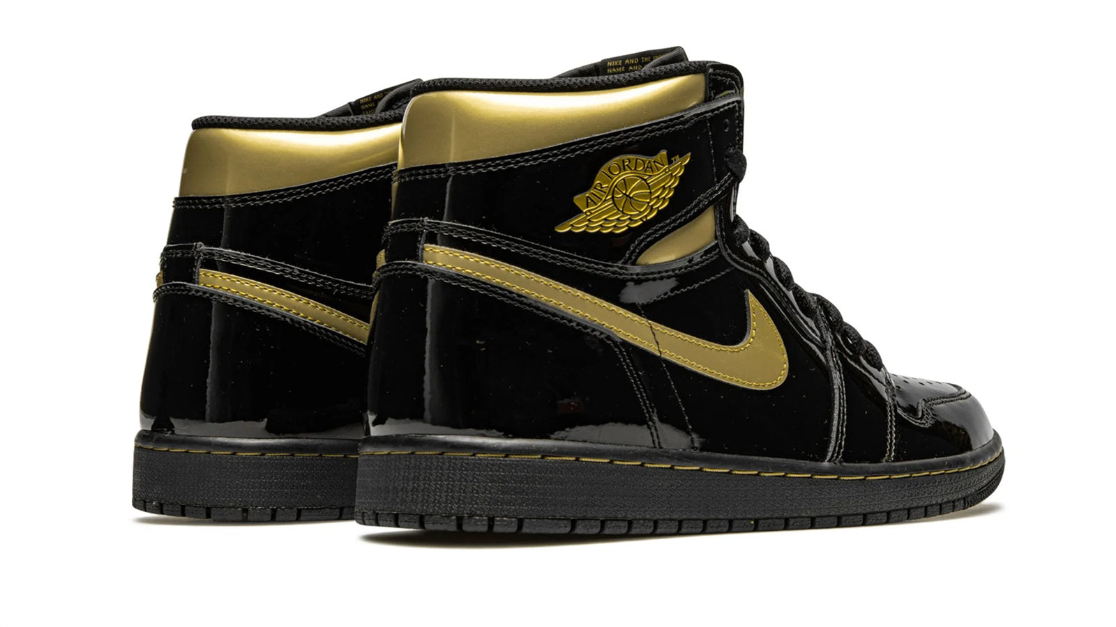 Air Jordan 1 Retro High OG Black Metallic Gold - Premium Patent Leather