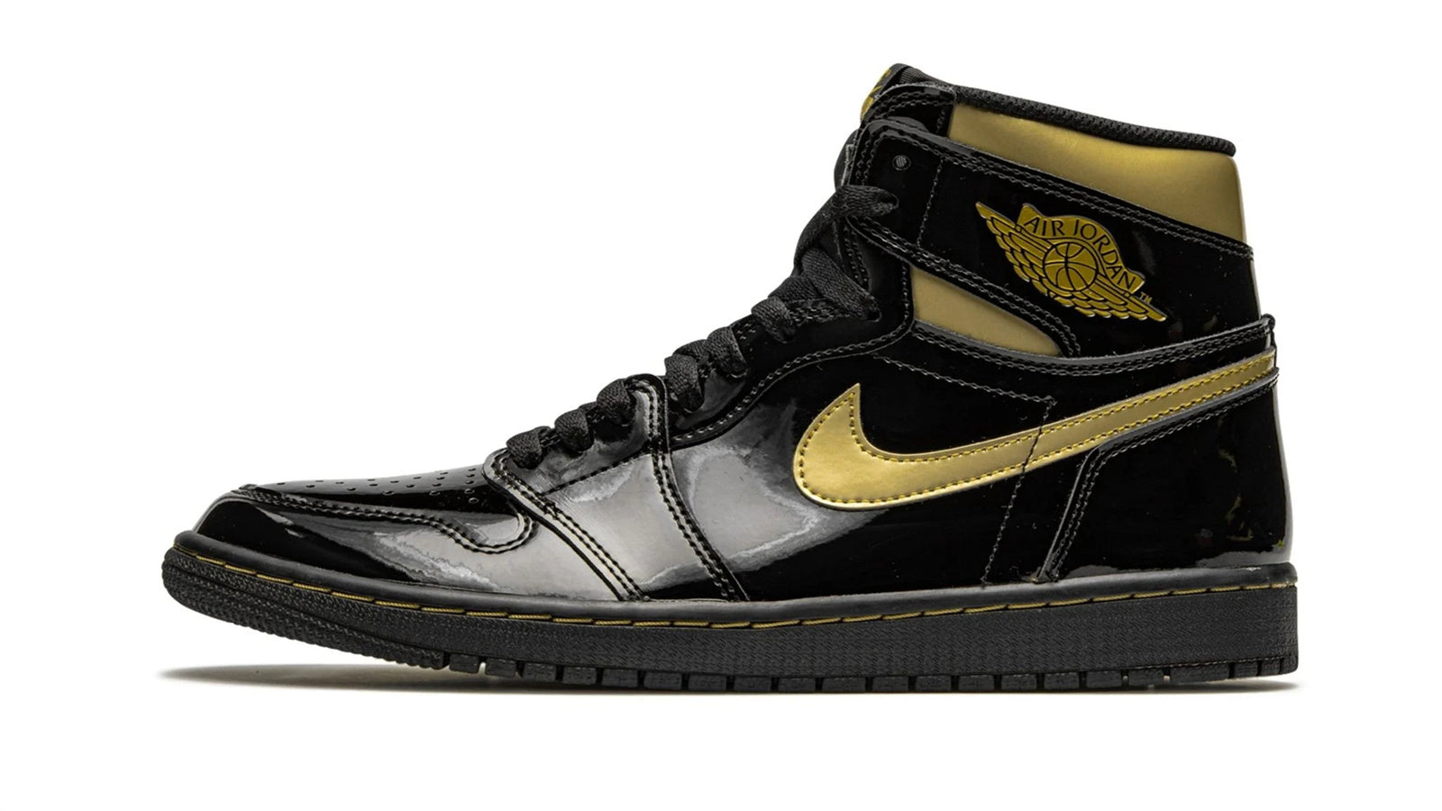 Air Jordan 1 Retro High OG Black Metallic Gold - Premium Patent Leather