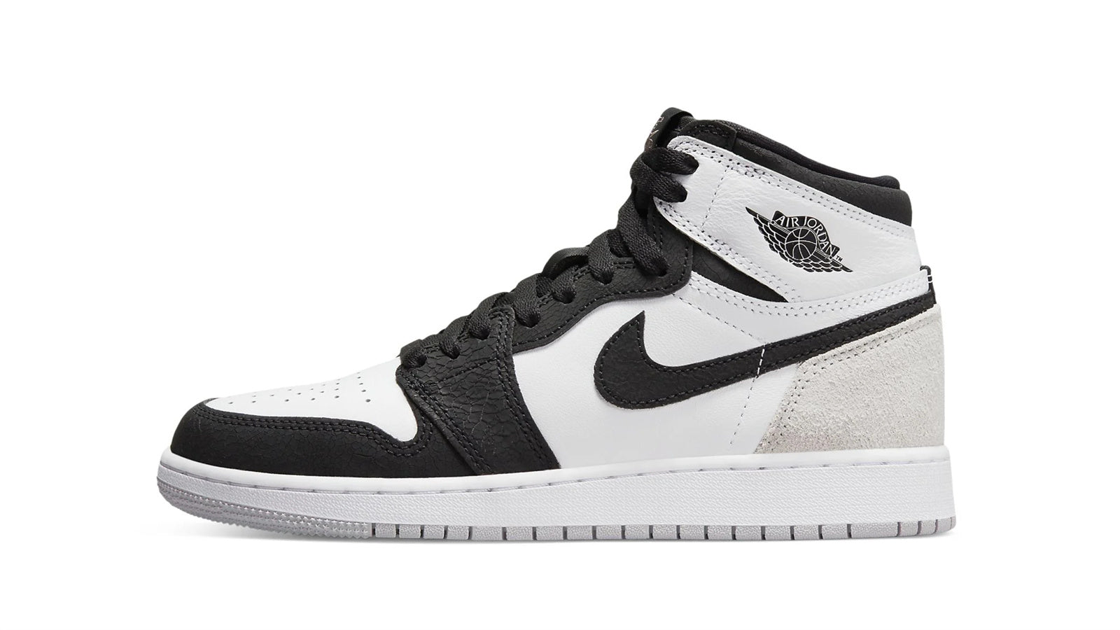 Air Jordan 1 Retro High OG Stage Haze - Iconic White & Black Leather Sneaker
