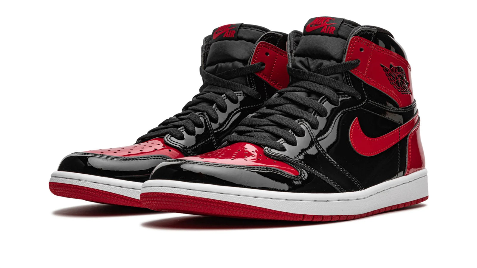Air Jordan 1 Retro High OG Patent Bred - Iconic Red & Black Leather Sneaker