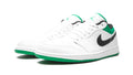 Air Jordan 1 Low White Lucky Green - Classic Celtics-Inspired Colorway