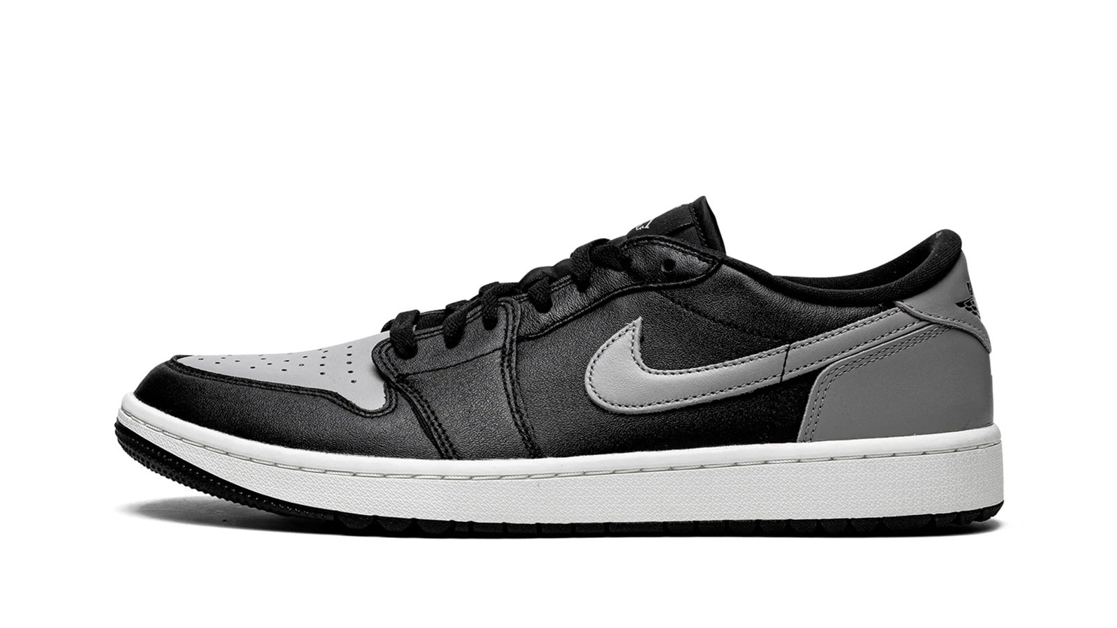 Air Jordan 1 Low Golf Shadow - Black & Grey Leather Golf Shoe