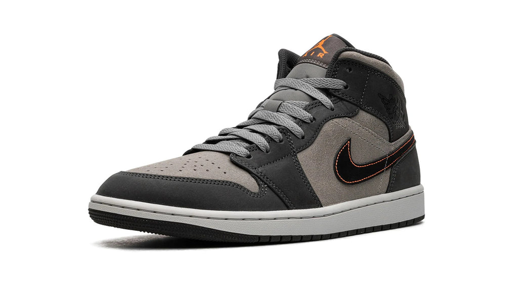 Air Jordan 1 Mid SE Night Stadium - Halloween-Inspired Black Grey Orange Sneaker