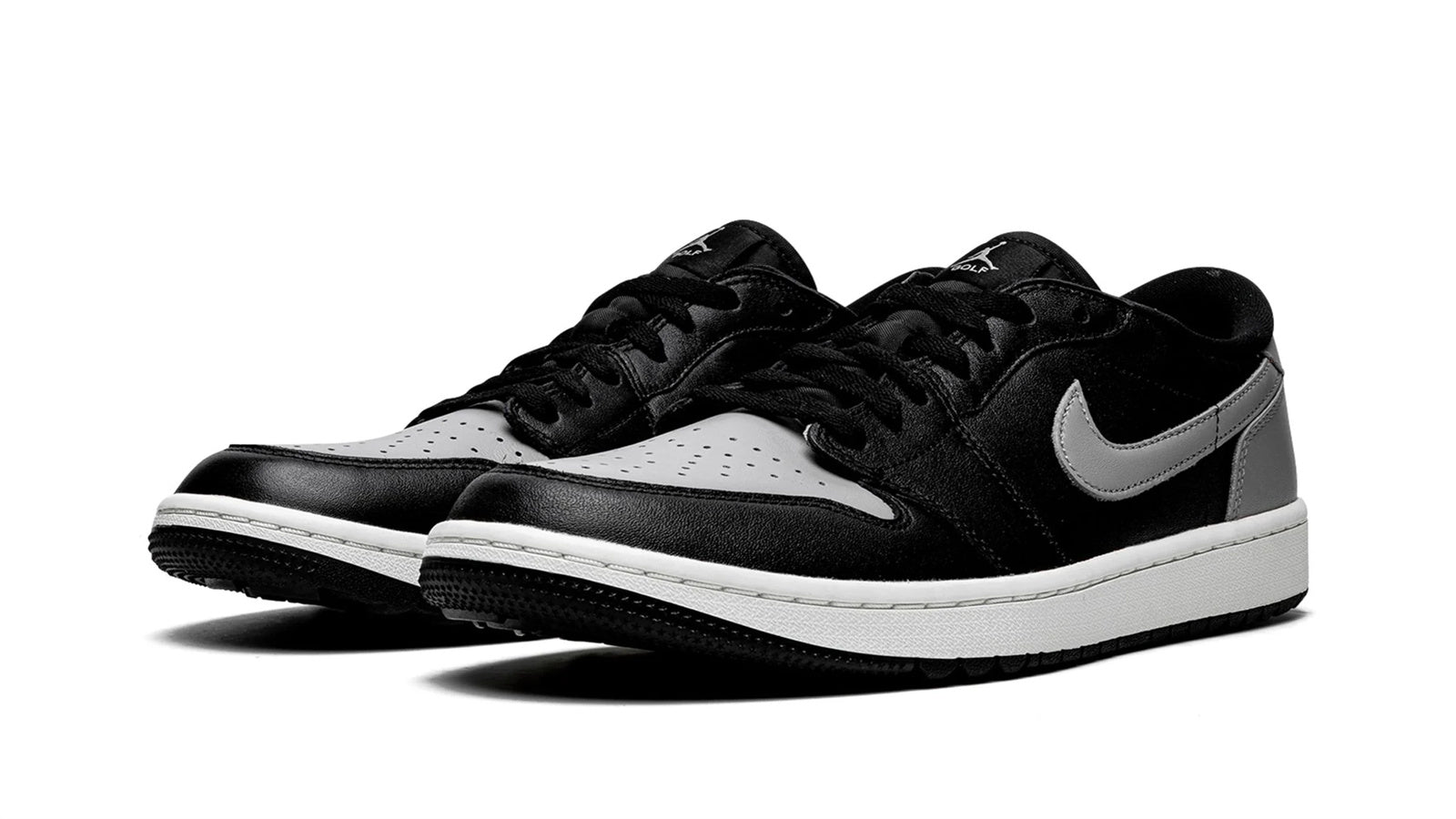 Air Jordan 1 Low Golf Shadow - Black & Grey Leather Golf Shoe