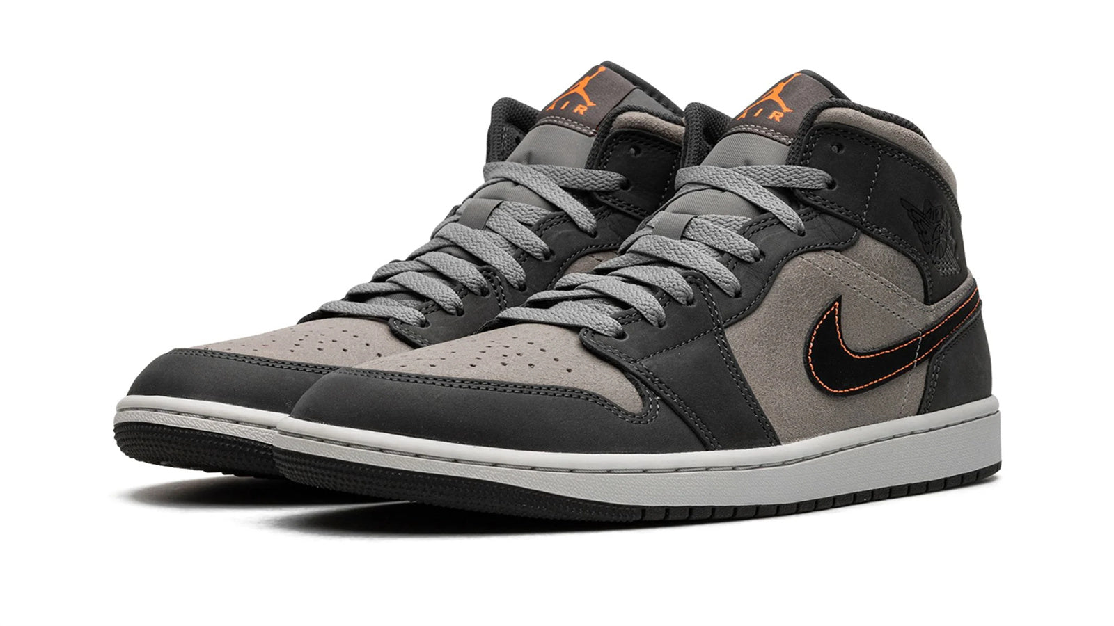 Air Jordan 1 Mid SE Night Stadium - Halloween-Inspired Black Grey Orange Sneaker