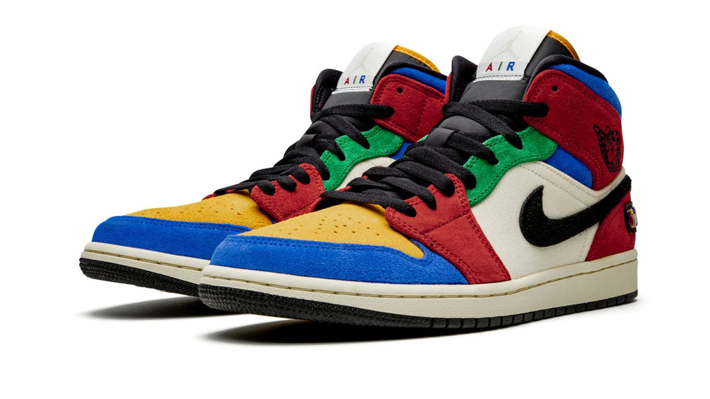 Air Jordan 1 Mid Blue The Great Fearless - Rare Suede & Corduroy Collaboration
