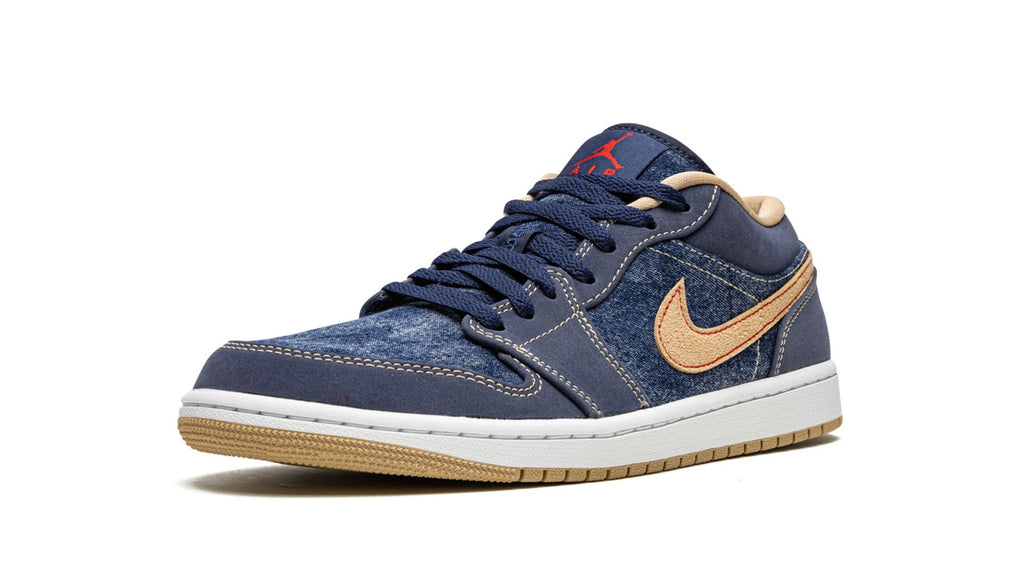 Air Jordan 1 Low SE Denim - Casual Blue Denim Basketball Sneaker