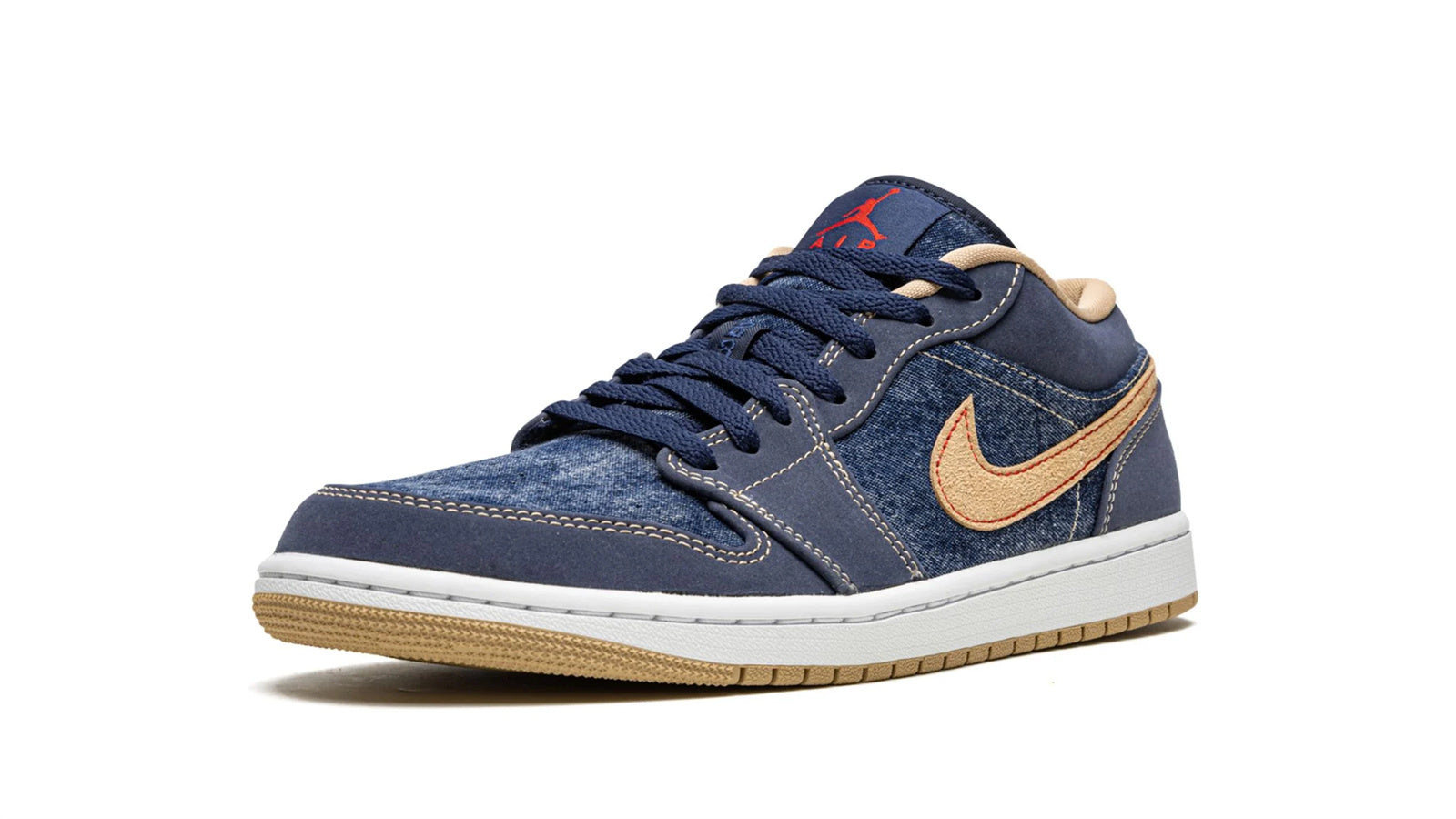 Air Jordan 1 Low SE Denim - Casual Blue Denim Basketball Sneaker