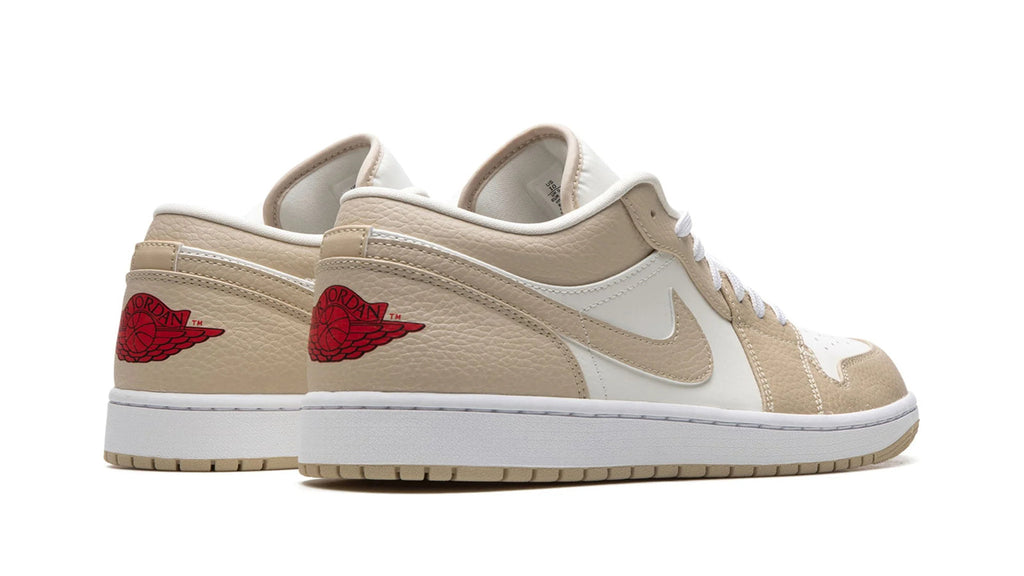 Air Jordan 1 Low Sail Rattan - Classic Two-Tone Leather Sneaker