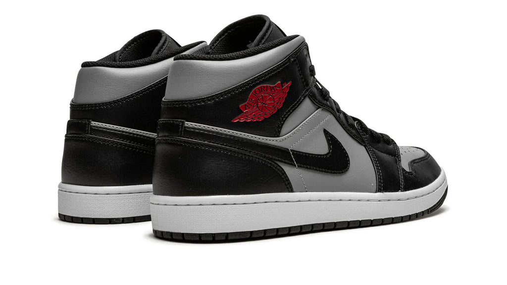 Air Jordan 1 Mid Shadow Red - Classic Two-Tone Basketball Sneaker