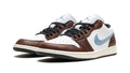 Air Jordan 1 Low SE Mocha with Embroidered Swoosh - Sail & Brown Leather