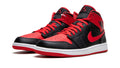 Air Jordan 1 Mid Alternate Bred - Fire Red & Black Leather