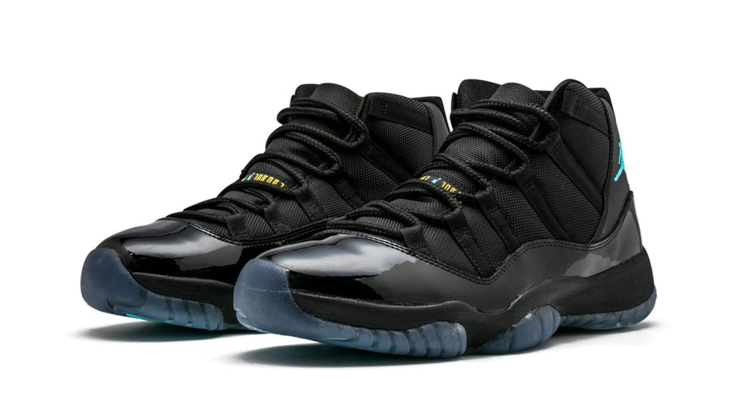 Air Jordan 11 Retro "Gamma" - Classic Black with Gamma Blue & Varsity Maize
