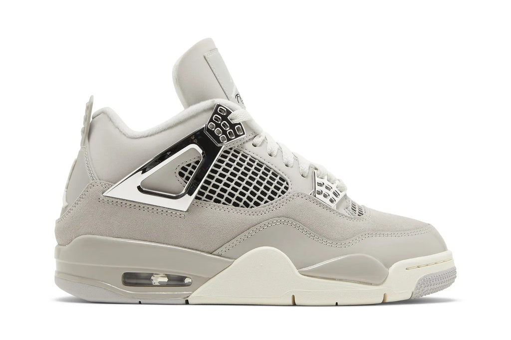 Women's Air Jordan 4 Retro 'Frozen Moments' - Pale Grey Suede & Metallic Silver
