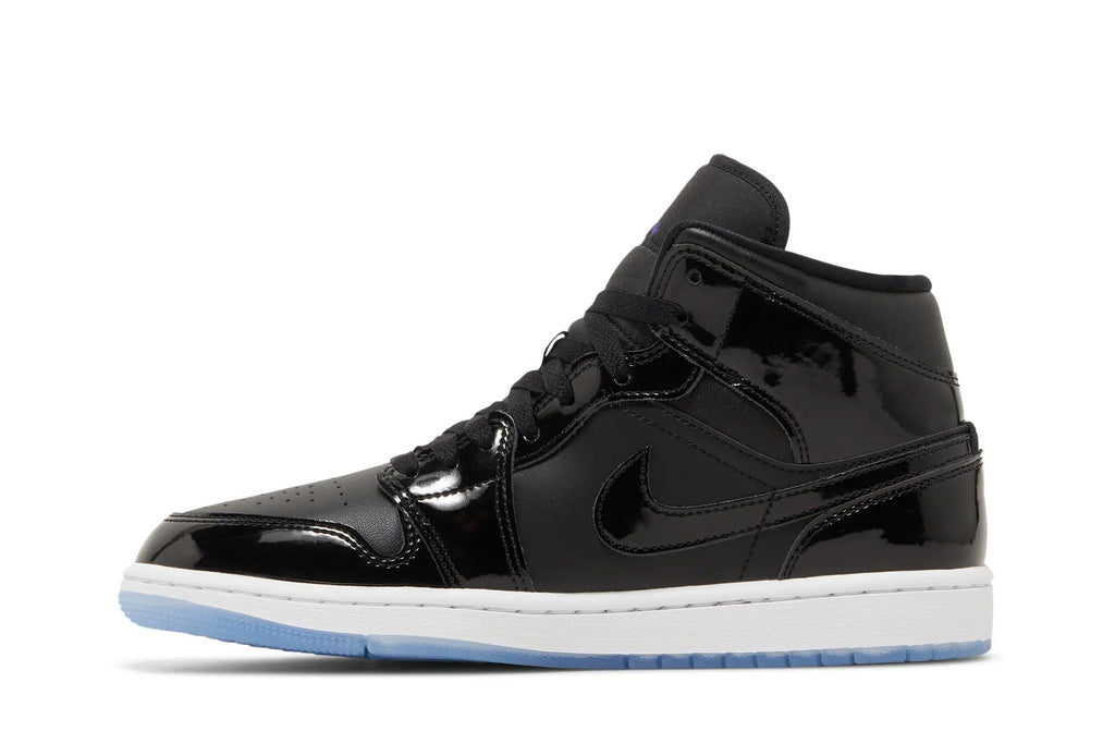 Jordan 1 Mid SE Space Jam - Black Patent Leather Sneaker