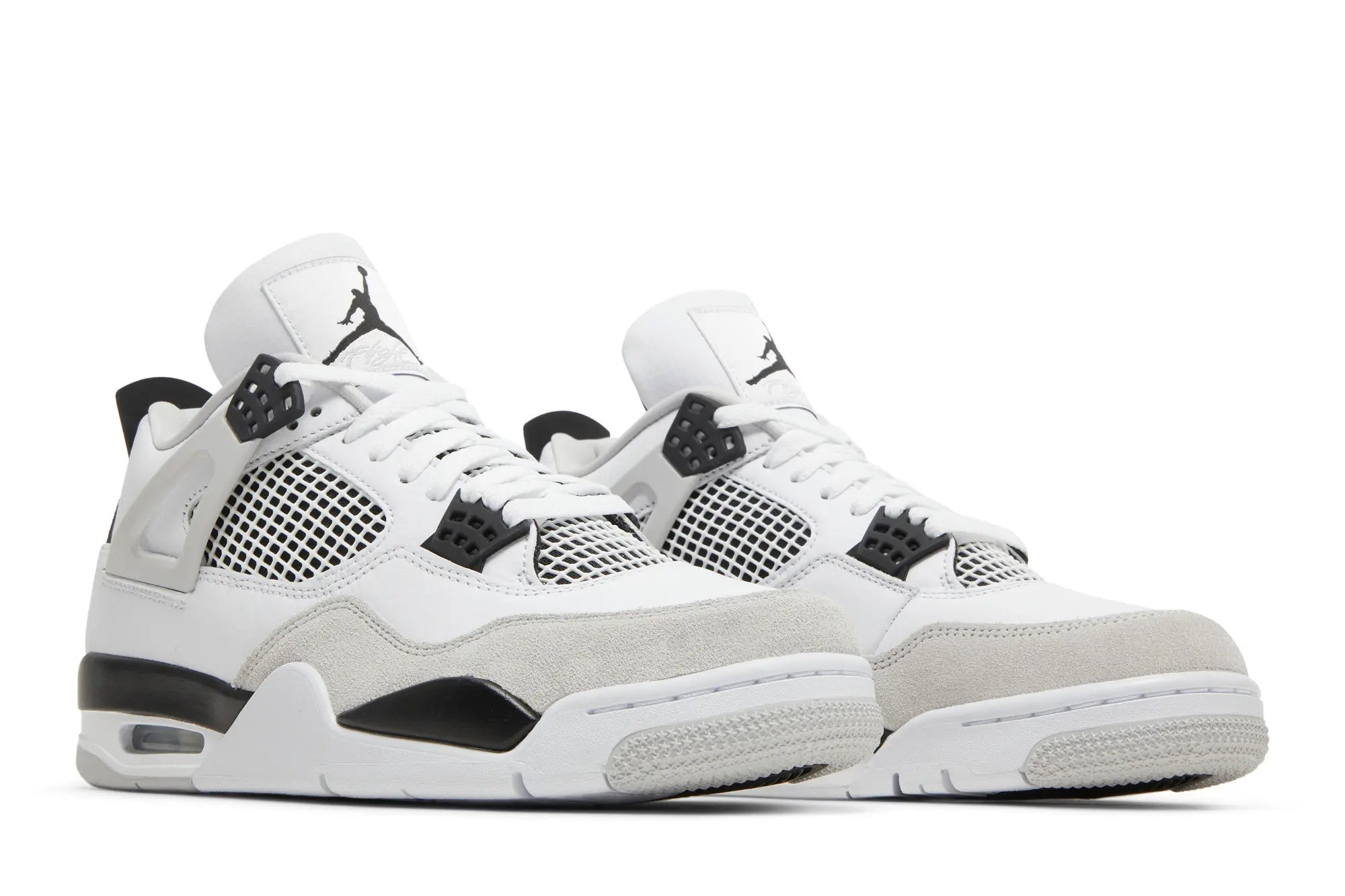 Jordan 4 Retro 'Military Black' - Classic White & Grey High-Top Sneaker