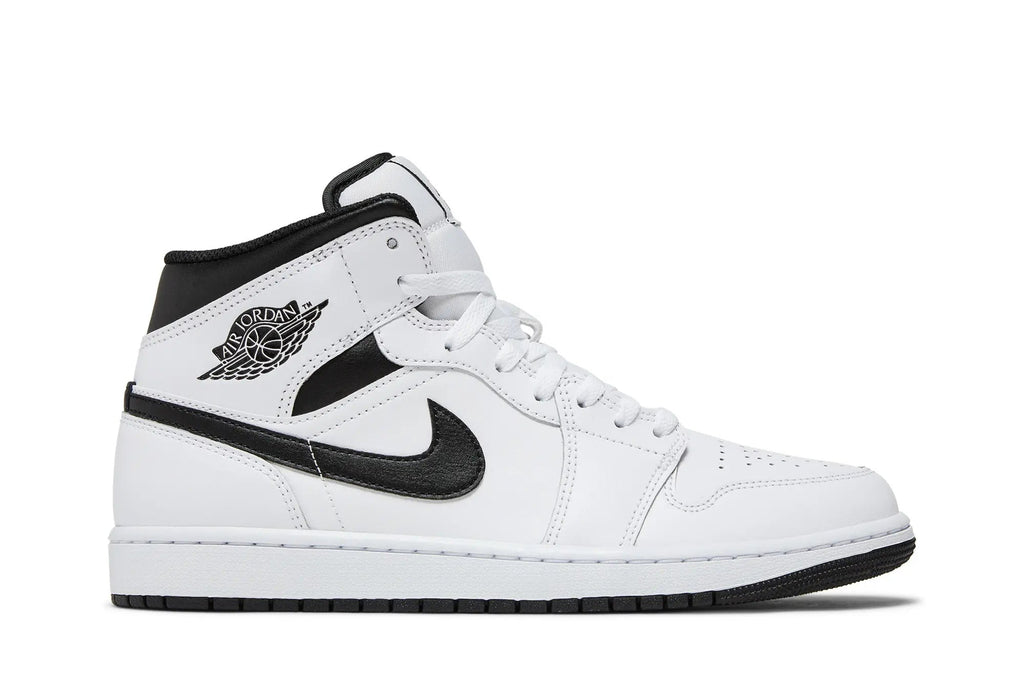 Jordan 1 Mid White Black - Classic Two-Tone Basketball Sneaker