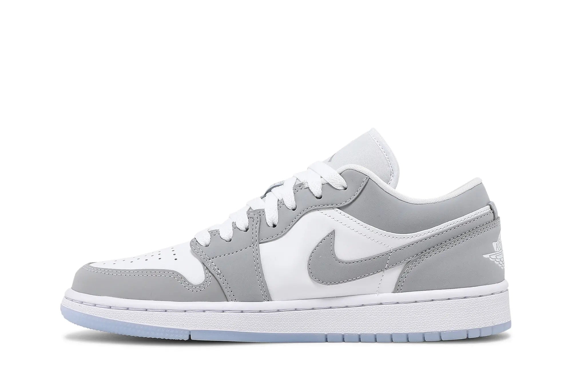Women's Air Jordan 1 Low White Wolf Grey - Classic Retro Basketball Style