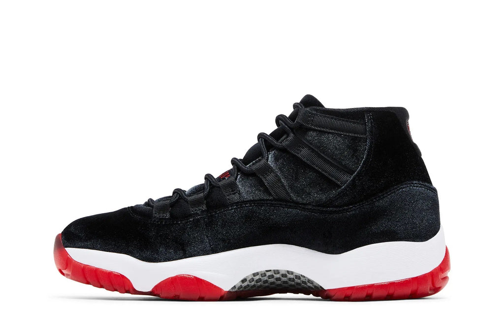 Women's Air Jordan 11 Retro 'Bred Velvet' - Luxe Black Velvet Basketball Sneaker
