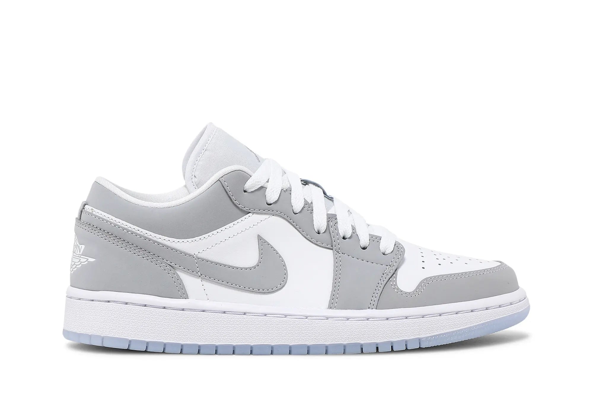 Women's Air Jordan 1 Low White Wolf Grey - Classic Retro Basketball Style