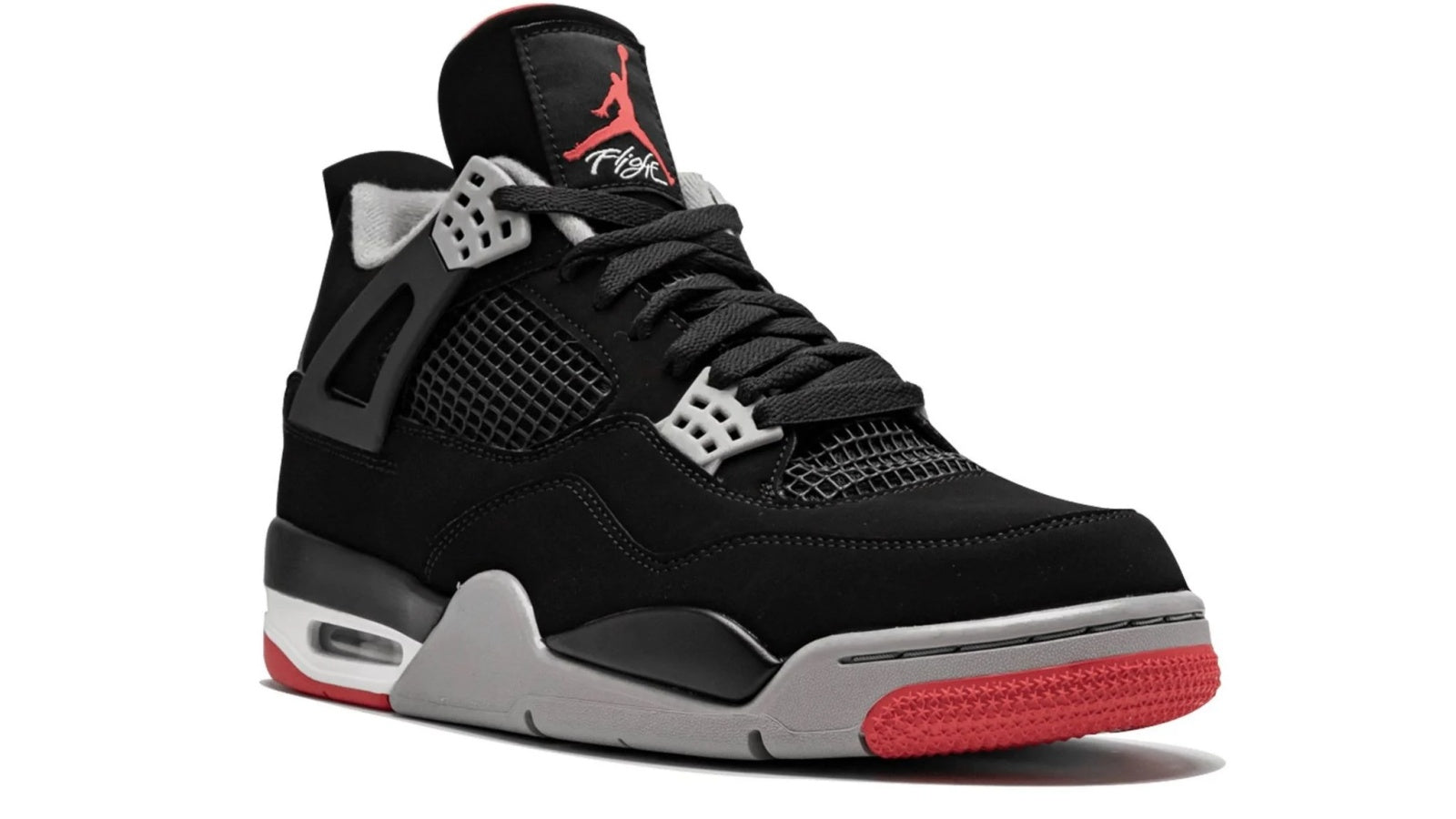 Air Jordan 4 Retro "Bred 2019" - Iconic Black & Red Sneaker with Nike Air Branding