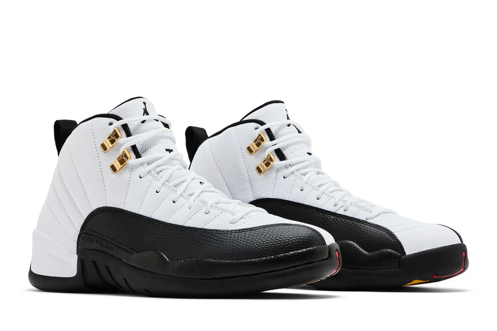 Jordan 12 Retro 'Taxi' 2025 - White/Black/Gold Leather Sneaker