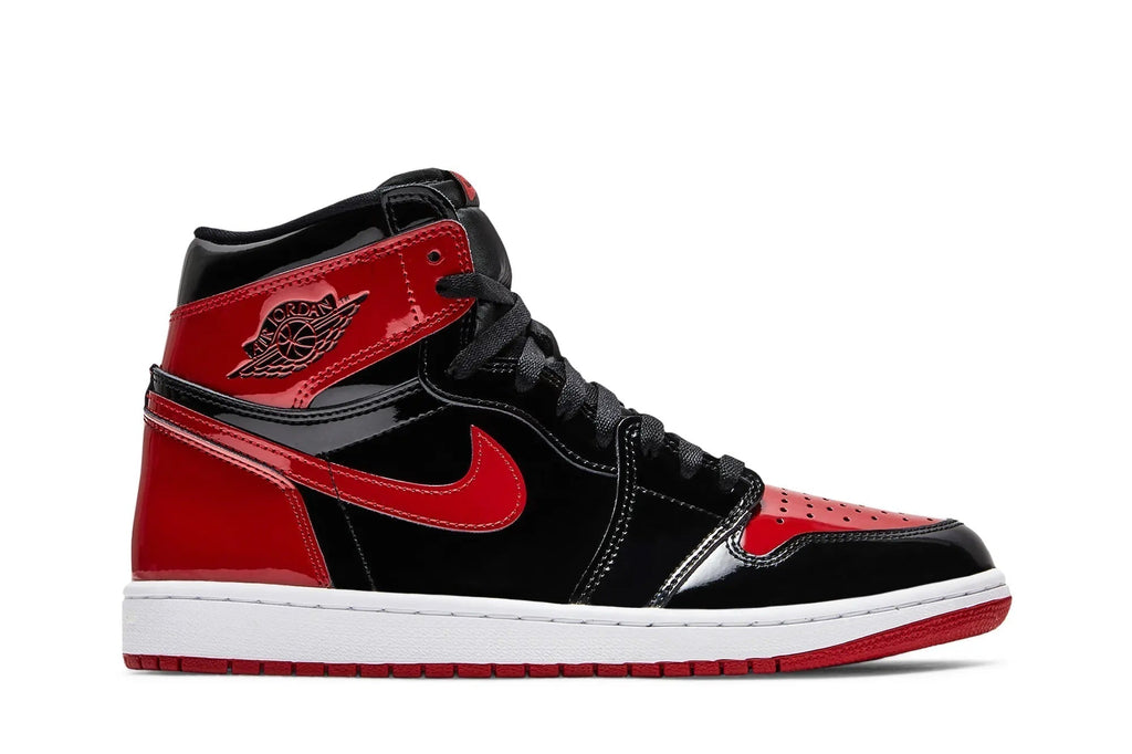 Jordan 1 Retro High OG Patent Bred - Black & Varsity Red