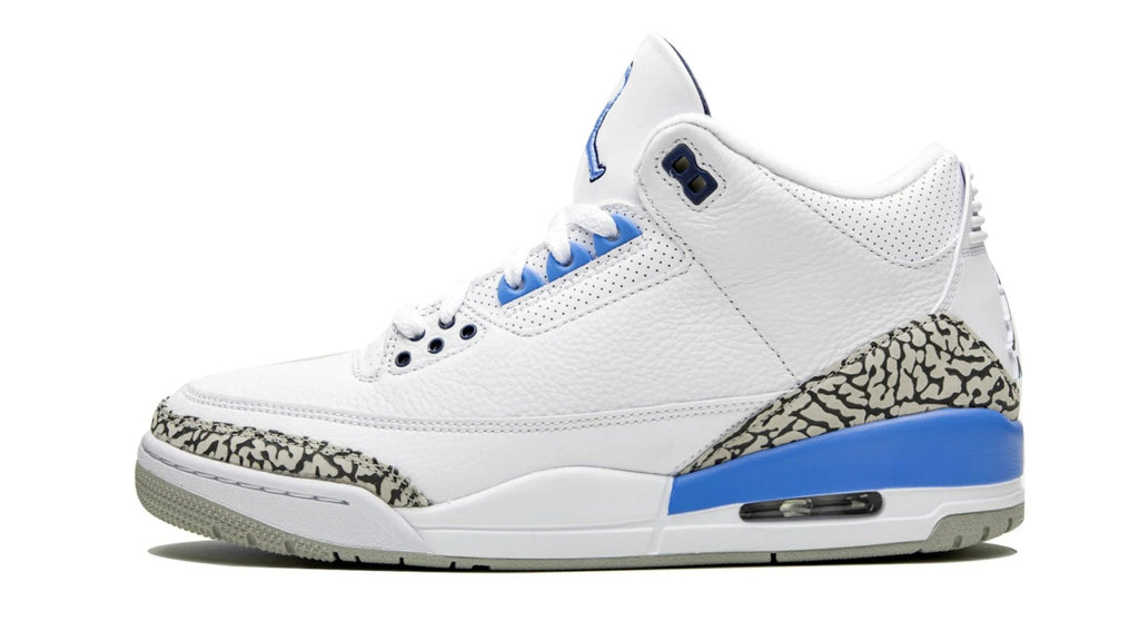 Air Jordan 3 Retro UNC - Carolina Blue Tarheels Inspired Sneaker