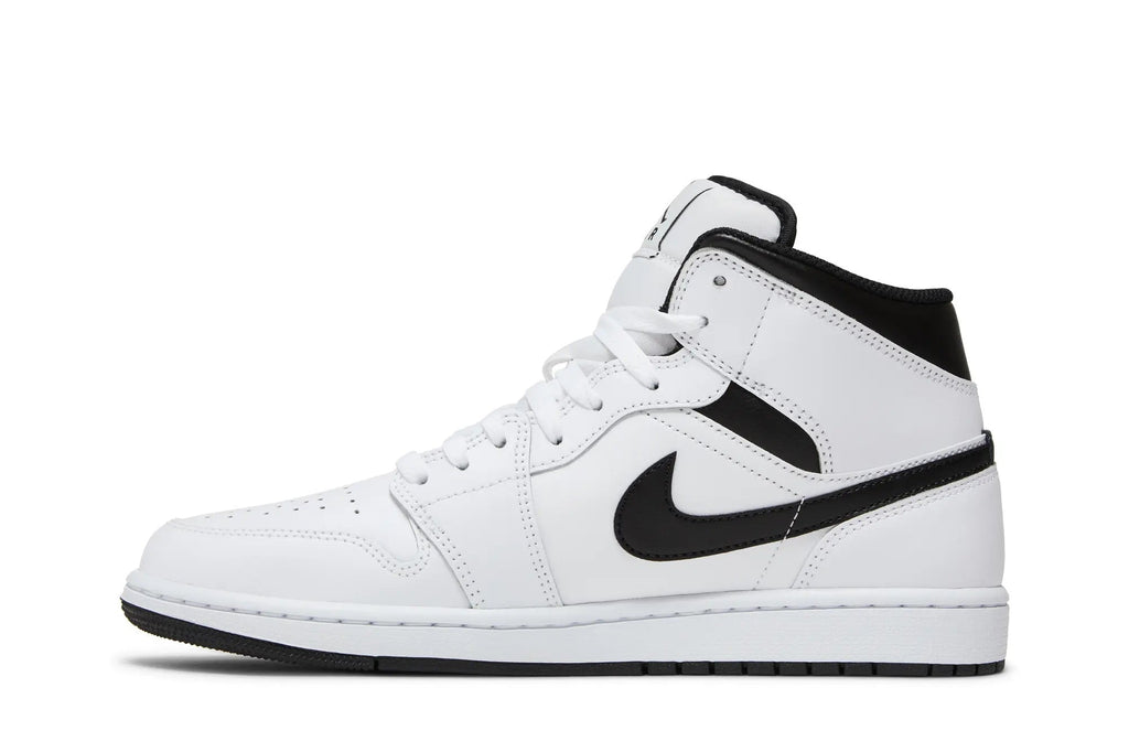 Jordan 1 Mid White Black - Classic Two-Tone Basketball Sneaker