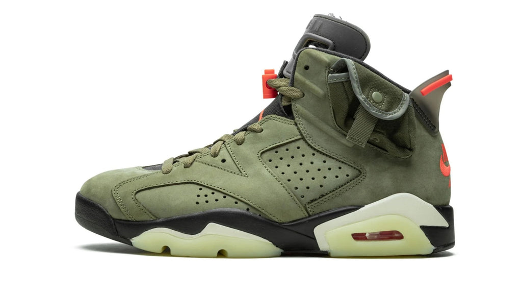 Travis Scott x Air Jordan 6 Retro Cactus Jack - Olive Nubuck Collaboration