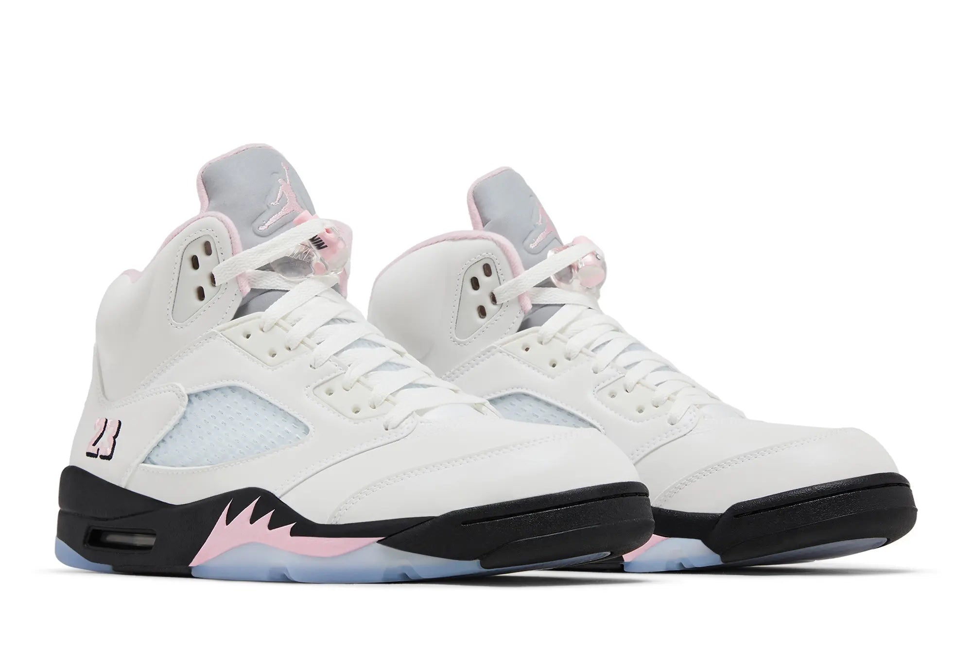 Jordan 5 Retro Medium Soft Pink - Women's White Leather Basketball Sneaker