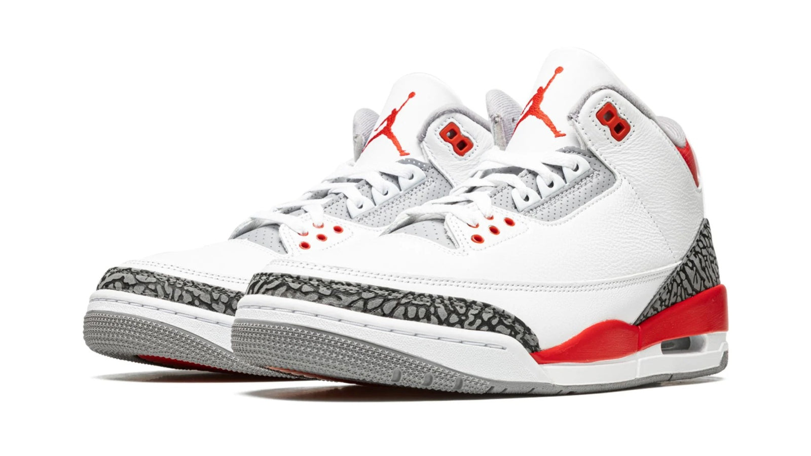 Air Jordan 3 Retro Fire Red 2022 - OG Colorway with Nike Air Heel