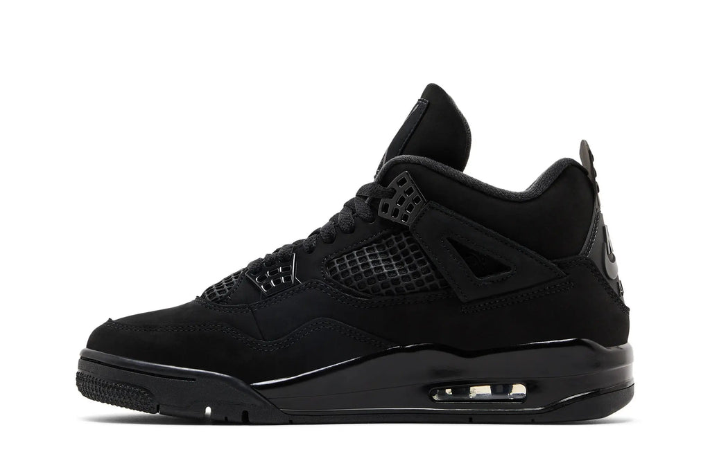 Jordan 4 Retro 'Black Cat' 2025 - Classic Black Nubuck with Nike Air Heel