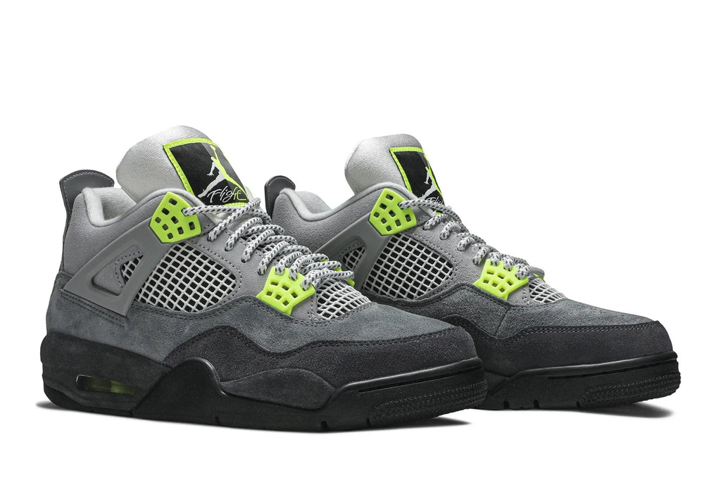 Jordan 4 Retro SE 'Neon 95' - Cool Grey & Volt Suede Sneaker