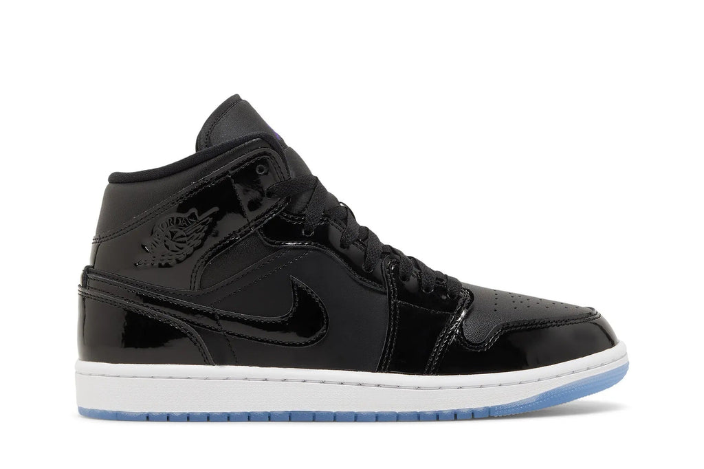 Jordan 1 Mid SE Space Jam - Black Patent Leather Sneaker