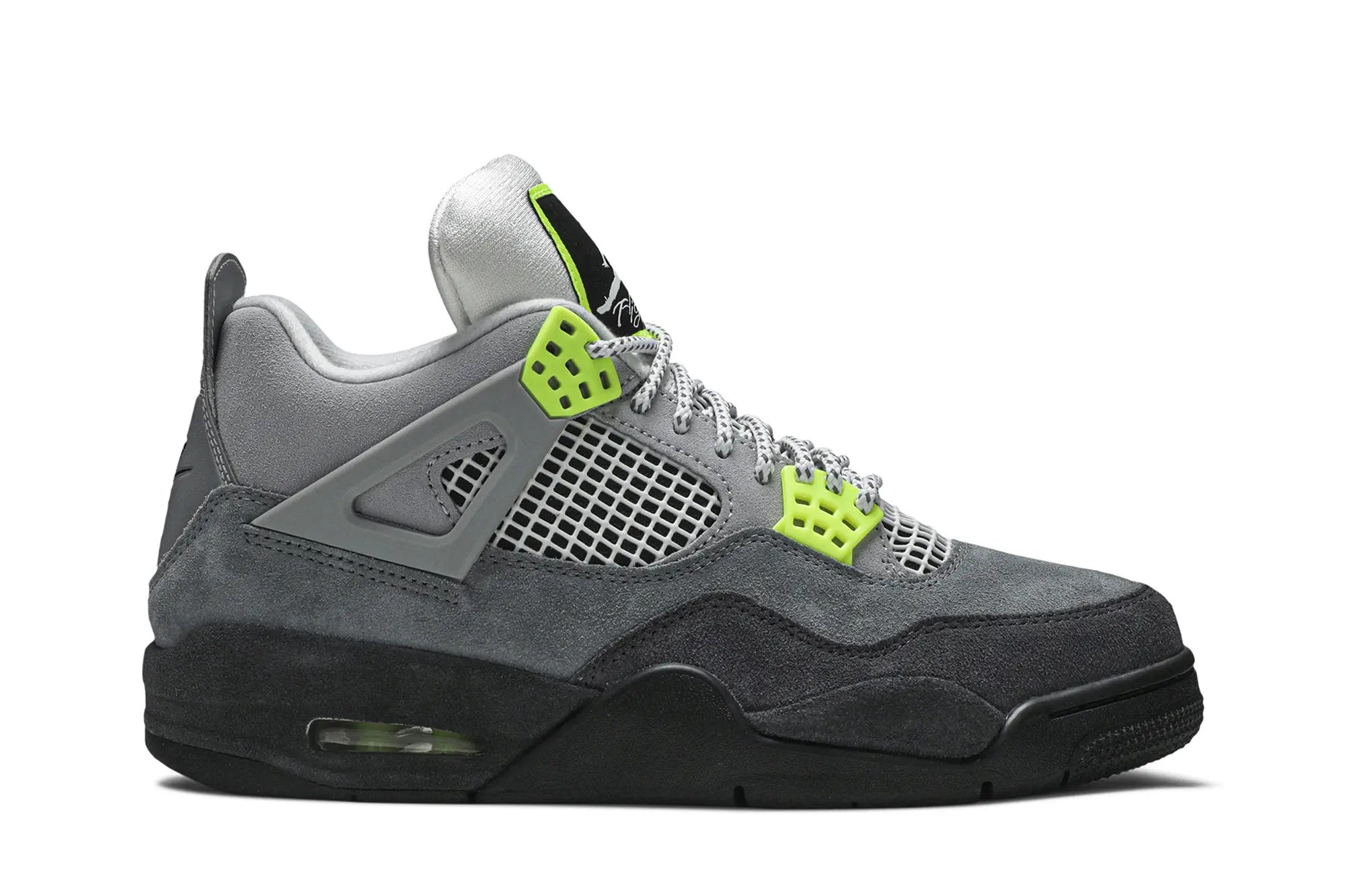 Jordan 4 Retro SE 'Neon 95' - Cool Grey & Volt Suede Sneaker
