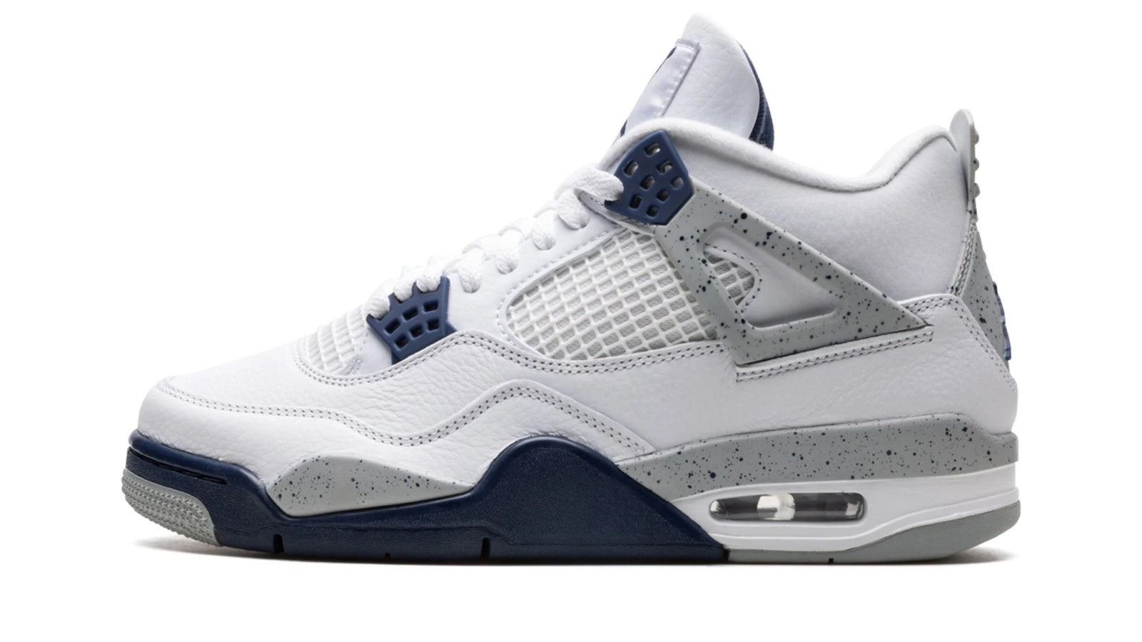 Air Jordan 4 Retro "Midnight Navy" - Classic White Cement Inspired Design