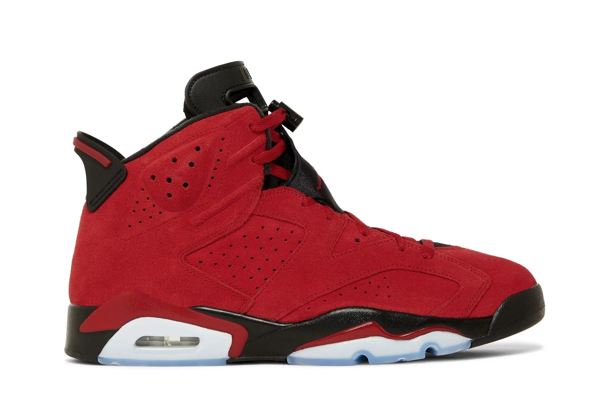 Jordan 6 Retro 'Toro Bravo' - Varsity Red & Black Suede Basketball Shoe