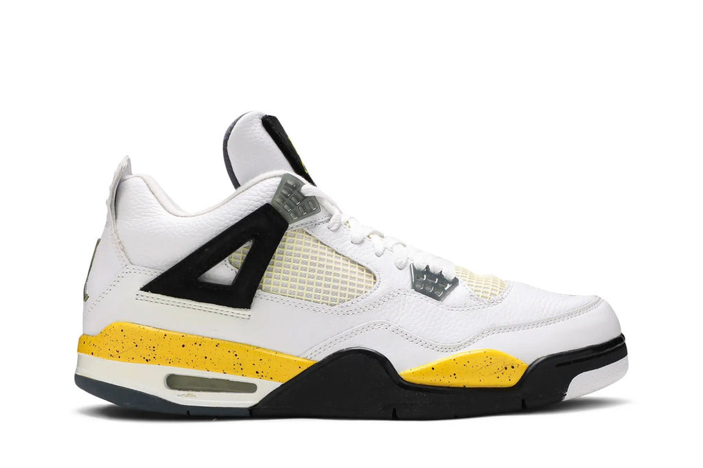 Jordan 4 Retro LS 'Tour Yellow' - Classic White Leather Lifestyle Sneaker
